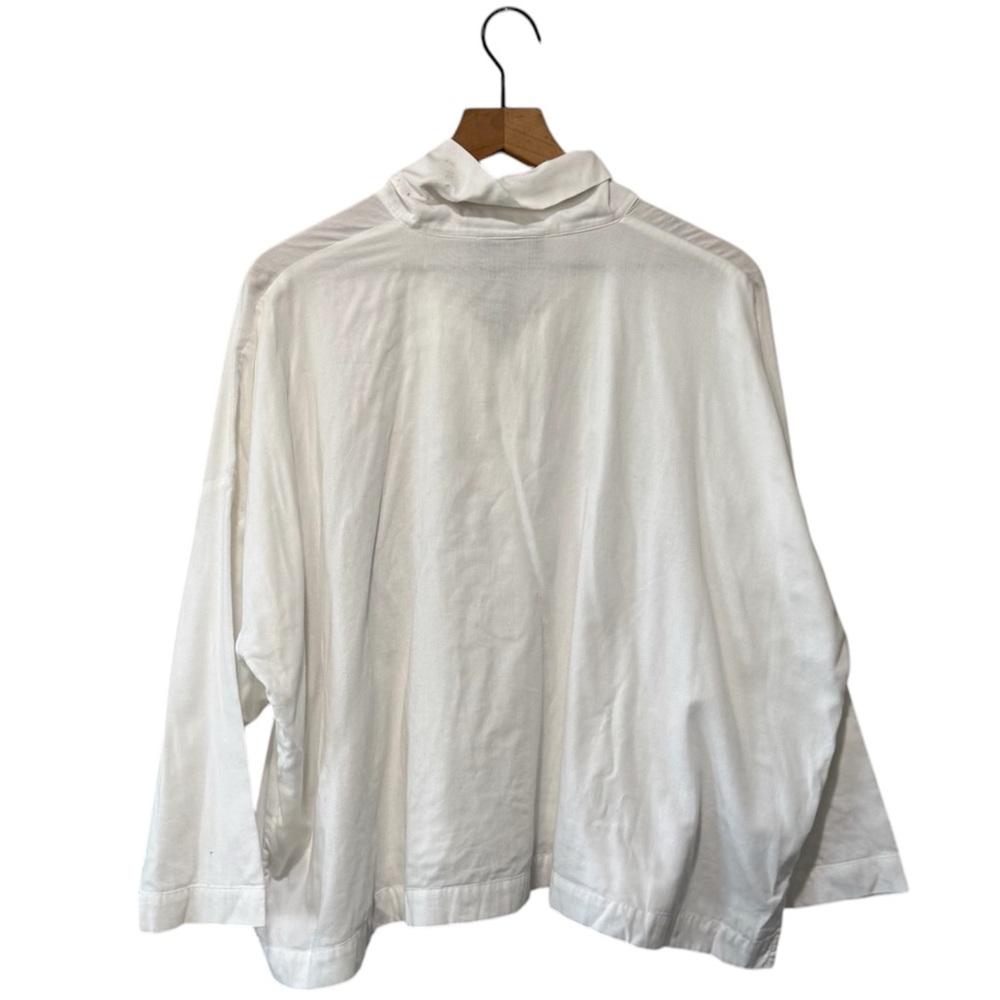 eskandar Nieman Marcus White Drop Shoulder 100% Cotton Lightweight Top - Picture 7 of 13